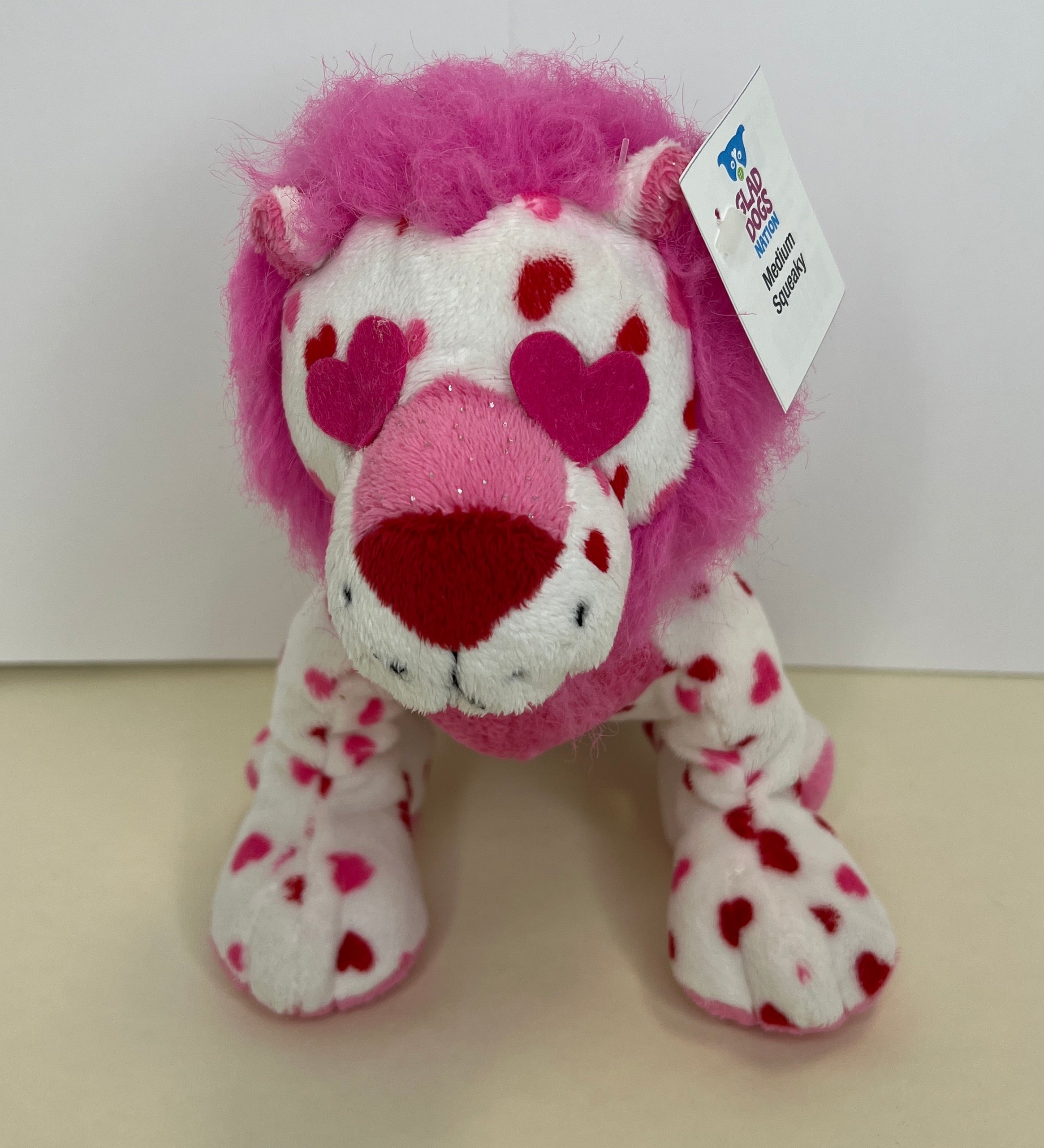 MEDIUM Hearts, Love & Candy Dog Toys Squeak & NO Squeak