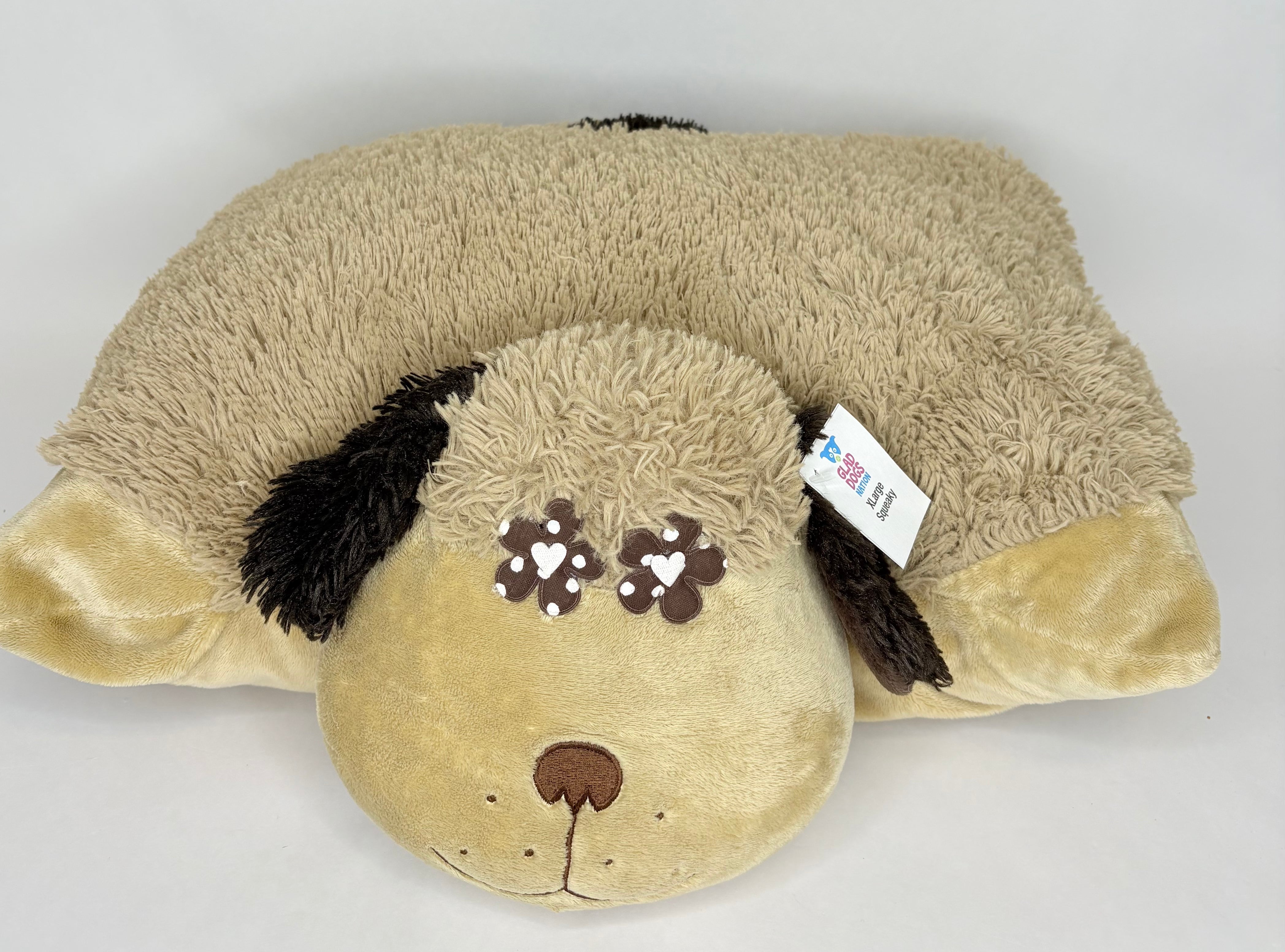 Pillow Pals Squeaky Stuffed Dog Toys: M, L & XL