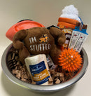 I'm Stuffed Dog Toy Gift Basket: 2 Sizes