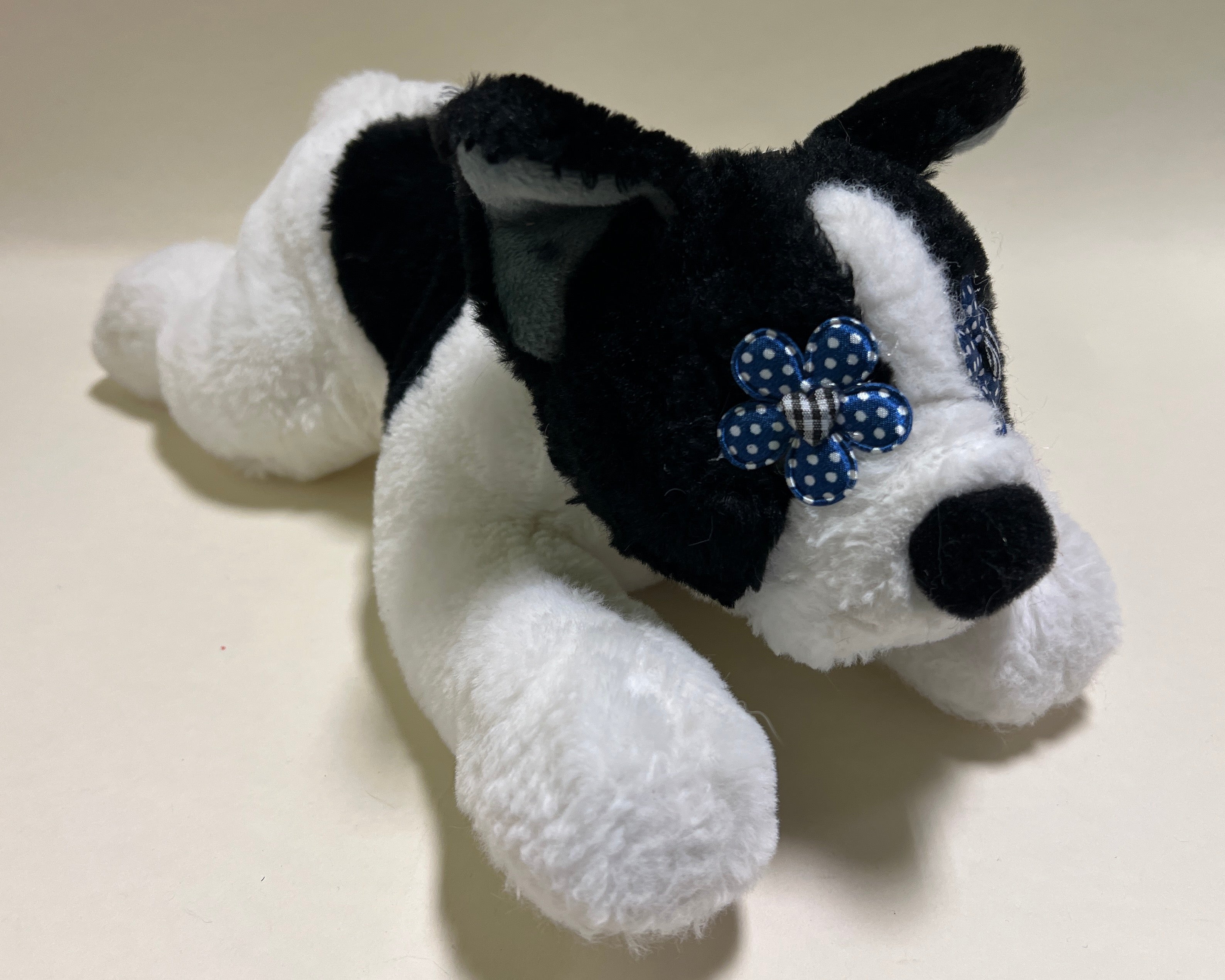 Mini Me Squeaky Breed Dog Toy: Black & White Mutts