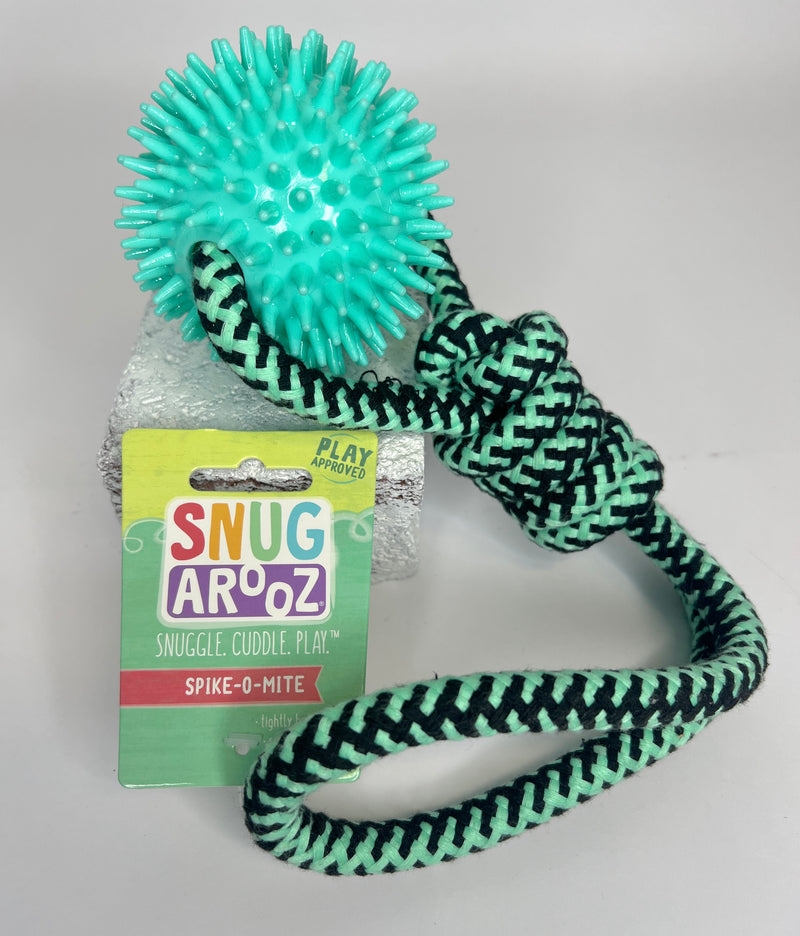 SnugArooz Spike-O-Mite Rope, Spiky Ball & Tug Toy: 16" CHOOSE YOUR COLOR