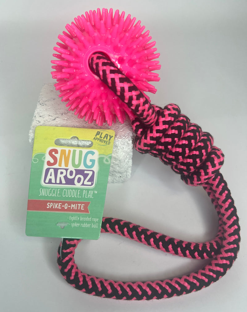 SnugArooz Spike-O-Mite Rope, Spiky Ball & Tug Toy: 16" CHOOSE YOUR COLOR