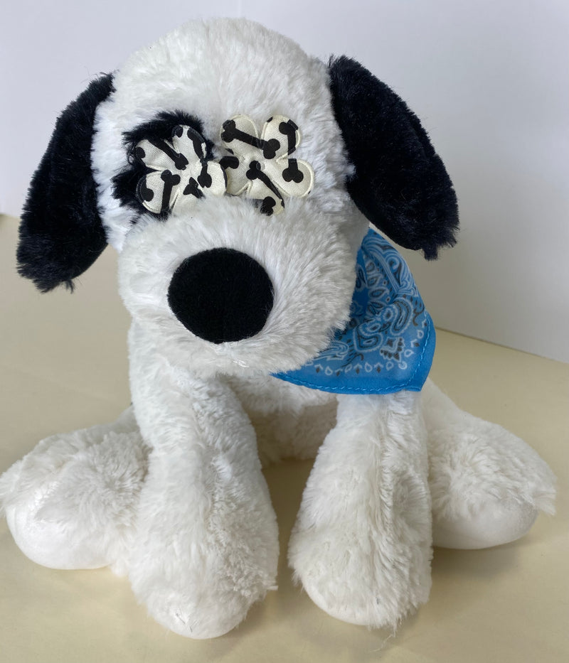 Black and white dog plush shop