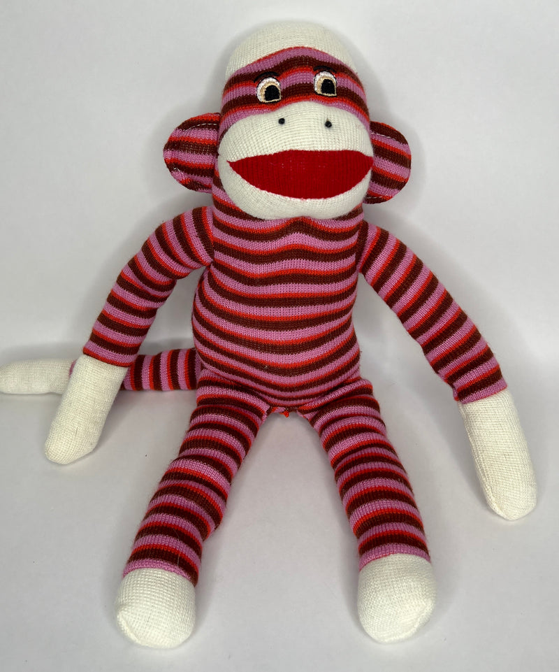 Classic Sock Monkey Stuffed & Squeaky Dog Toys: All Sizes