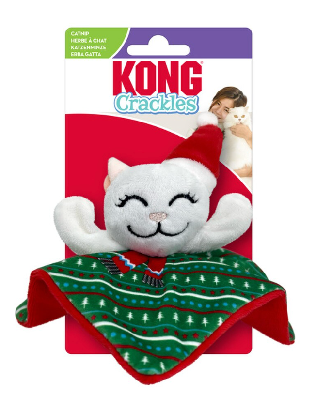 KONG Holiday Crackles Santa Kitty with Catnip & Crinkle