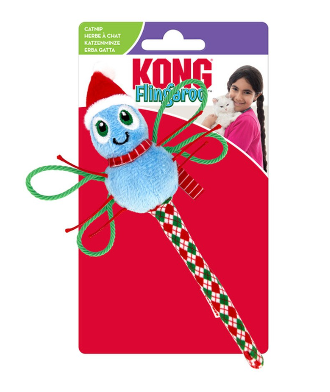 KONG Holiday Flingaroo™ Dragonfly with Crinkle for Batting, Pouncing Fun