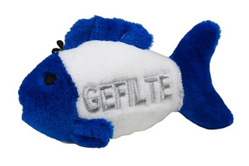 Multipet Gefilte Fish Talking Hanukkah Plush Dog Toy
