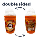 Puggin Spice Latte Power Plush Squeaky Dog Toy: 2 Sizes