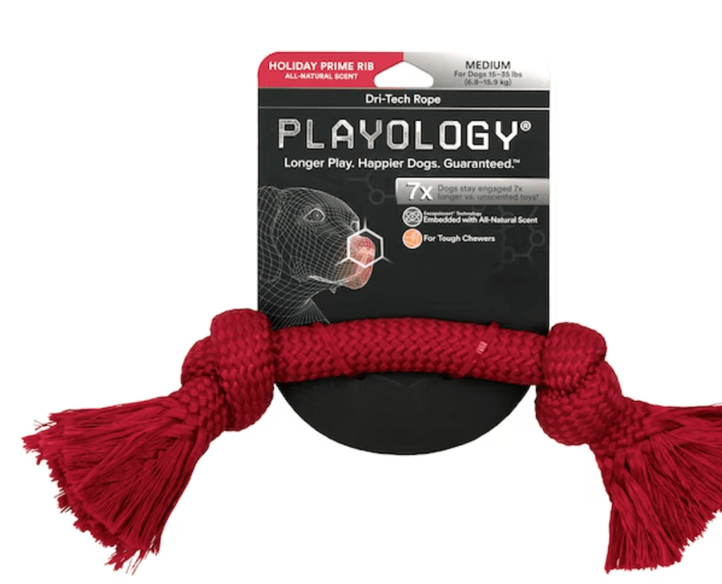 SAVE $4! Playology Dri-Tech Rope Polyester Chew Dog Toy: Ham & Prime Rib Scents