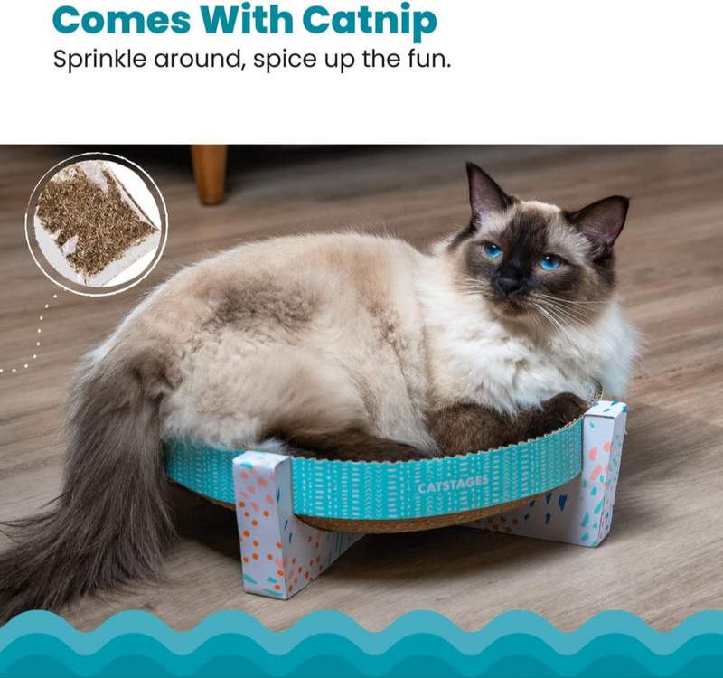 Petstages Scratch, Snuggle & Rest Corrugated Cat Scratcher With Catnip