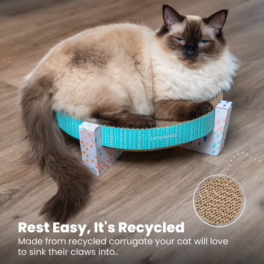 Petstages Scratch, Snuggle & Rest Corrugated Cat Scratcher With Catnip