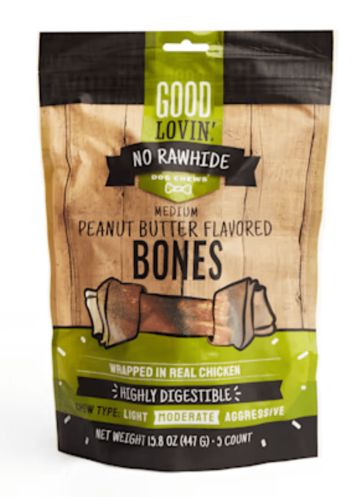 SAVE $2! Good Lovin' Snacks Peanut Butter Flavor Bones, Wrapped in Real Chicken