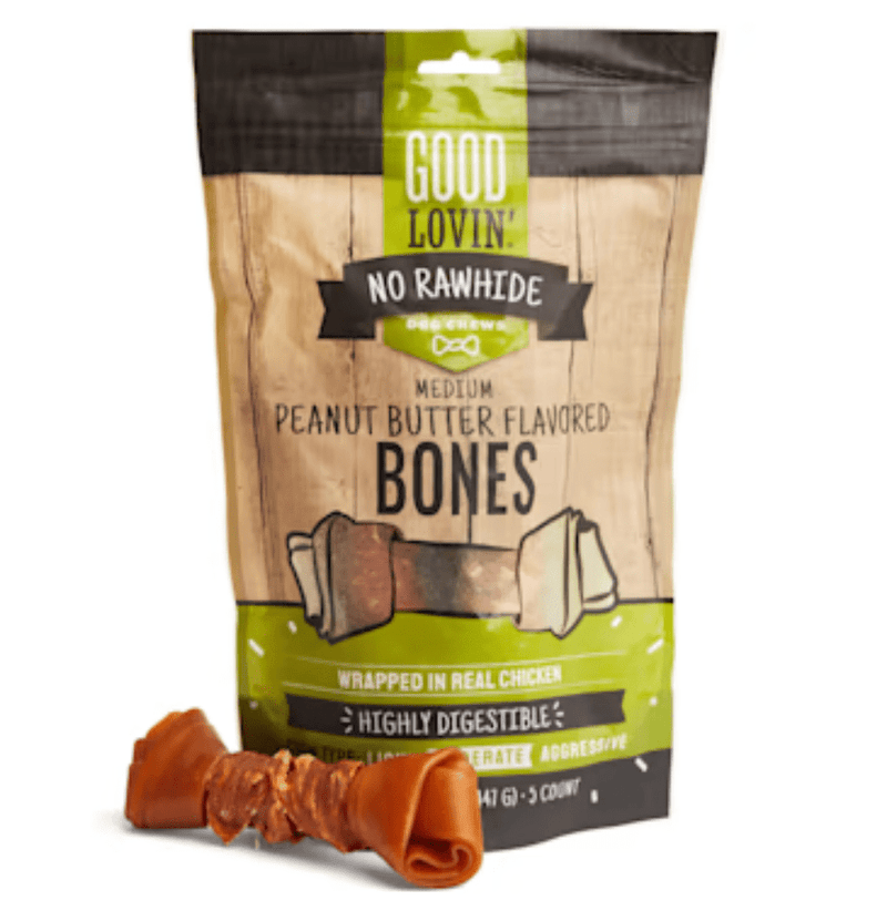 SAVE $2! Good Lovin' Snacks Peanut Butter Flavor Bones, Wrapped in Real Chicken