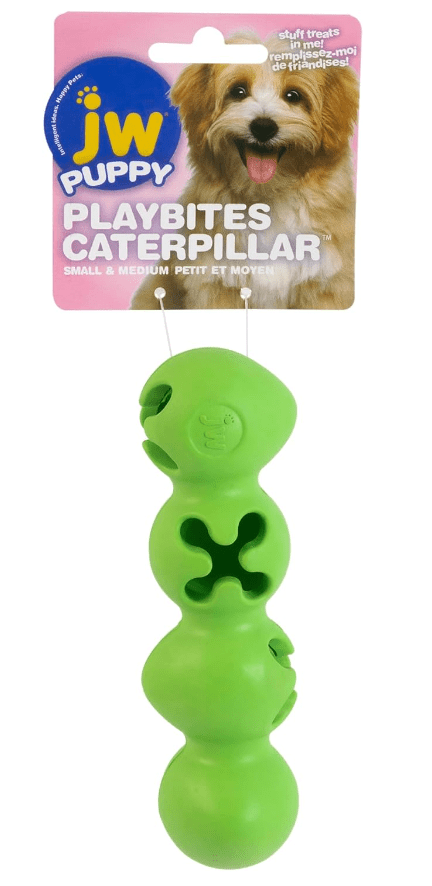 JW Puppy Playbites Caterpillar Dog Toy: 3 Colors