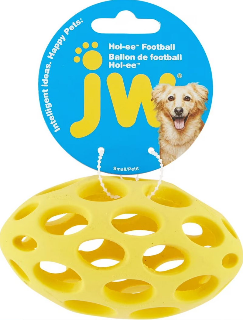 JW Pet Hol-ee Football Dog Toy: 4 Sizes, Choose Your Color