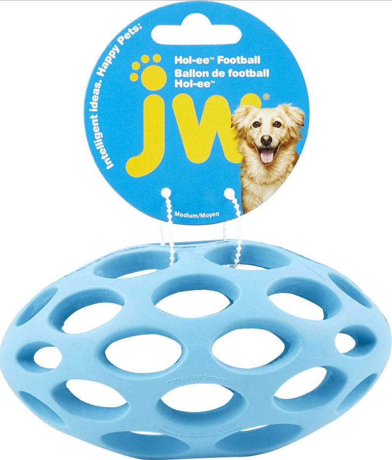 JW Pet Hol-ee Football Dog Toy: 4 Sizes, Choose Your Color