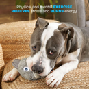 10% OFF! BARK Hare Raiser Rabbit Rubber Super Chewer Dog Toy Grey Medium/Large