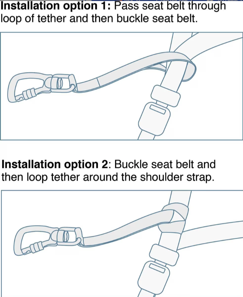 Kurgo Swivel Seat-Belt Tether Safe Travel Tool for Dogs