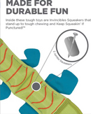 Outward Hound Fire Biterz Lizard Durable Fire Hose Dog Toy: 2 Squeakers