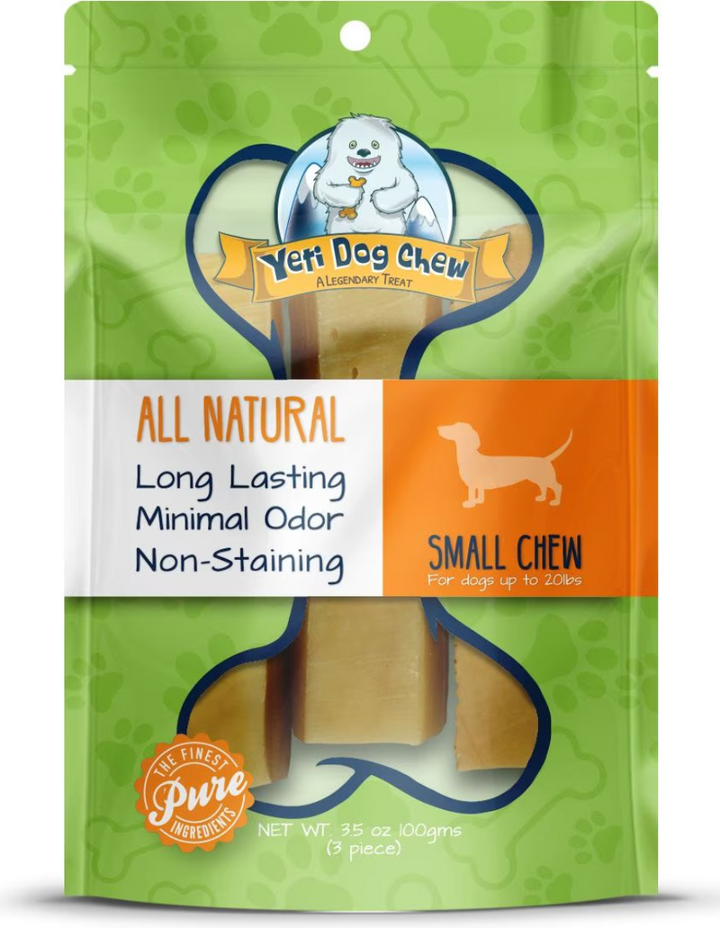 Yeti Dog Chew Small Yak Cheese Chew for Dogs up to 20 lbs: Single & 3-Pack