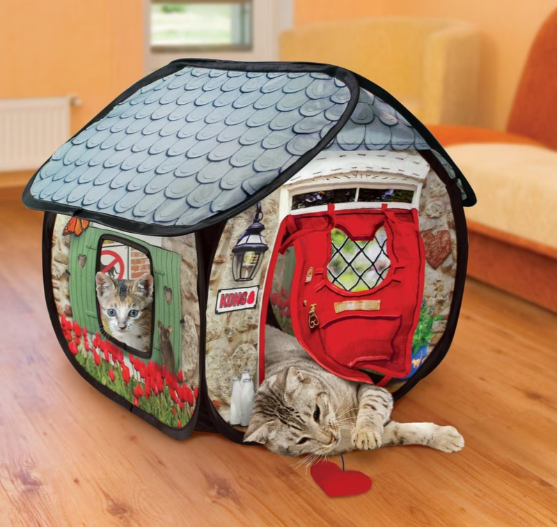 KONG Play Spaces Bungalow Cat Toy Hideaway Play Space CHEAPER THAN CHEWY