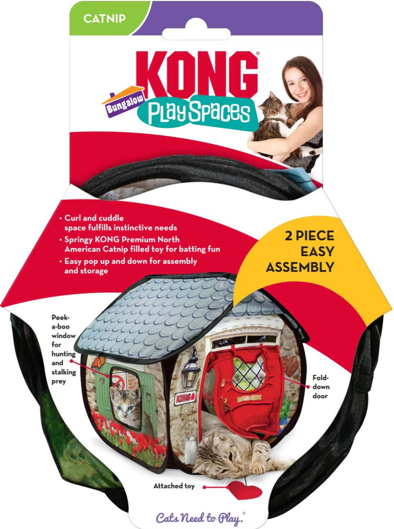 KONG Play Spaces Bungalow Cat Toy Hideaway Play Space CHEAPER THAN CHEWY