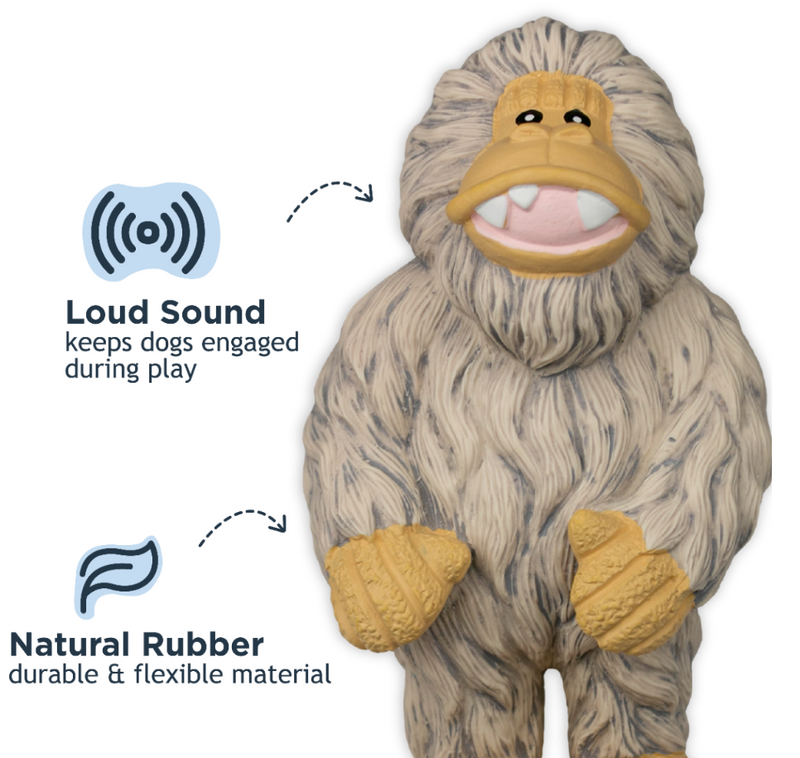 Yeti 7" Latex Squeaker Dog Toy for Dogs of All Sizes