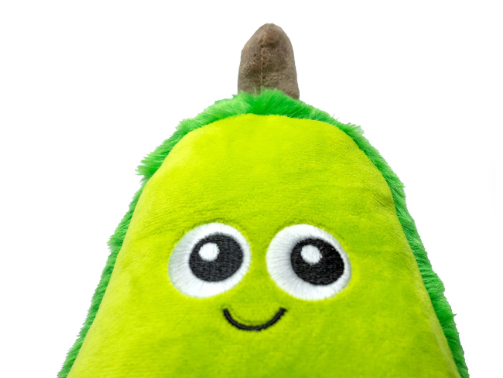 ThoozyPet Avocado Plush Squeaky Dog Toy with Spiky Ball Squeaker: 11"