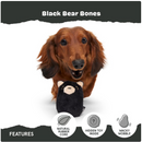 BARK Super Chewer Black Bear Bones Dog Chew Toy