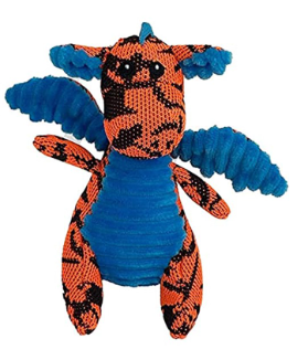 Multipet Mini Dragon 5" Crinkle & Squeaky Dog or Cat Toy: Pick Your Color