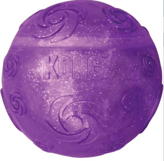 Kong Squeezz Crackle Ball: Quiet Chewing / Choose Your Color