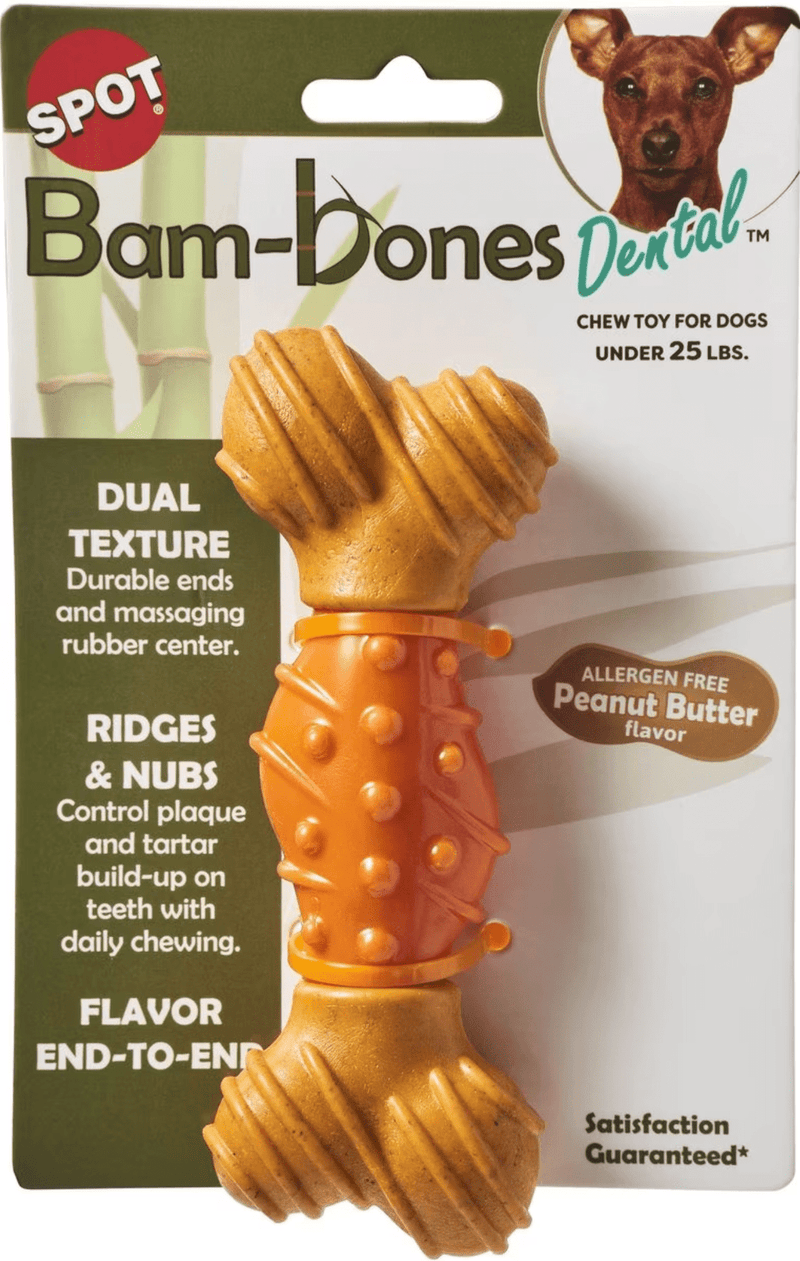 Bam-bones Dental Bone Peanut Butter Flavored Bone Dog Chew