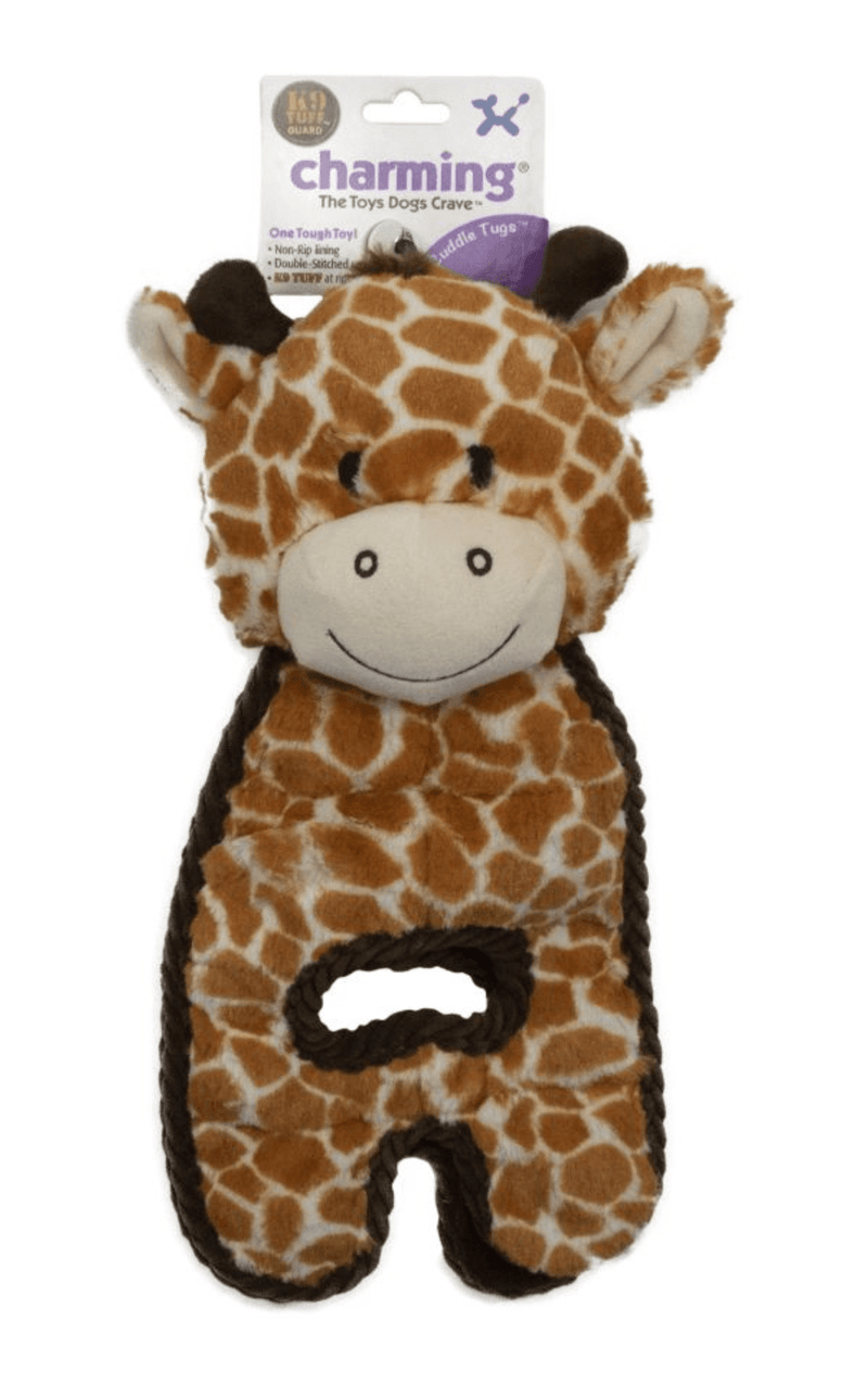 SAVE $3! Outward Hound Cuddle Tugs Giraffe Squeaky Plush Dog Toy CHEAPER THAN CHEWY!