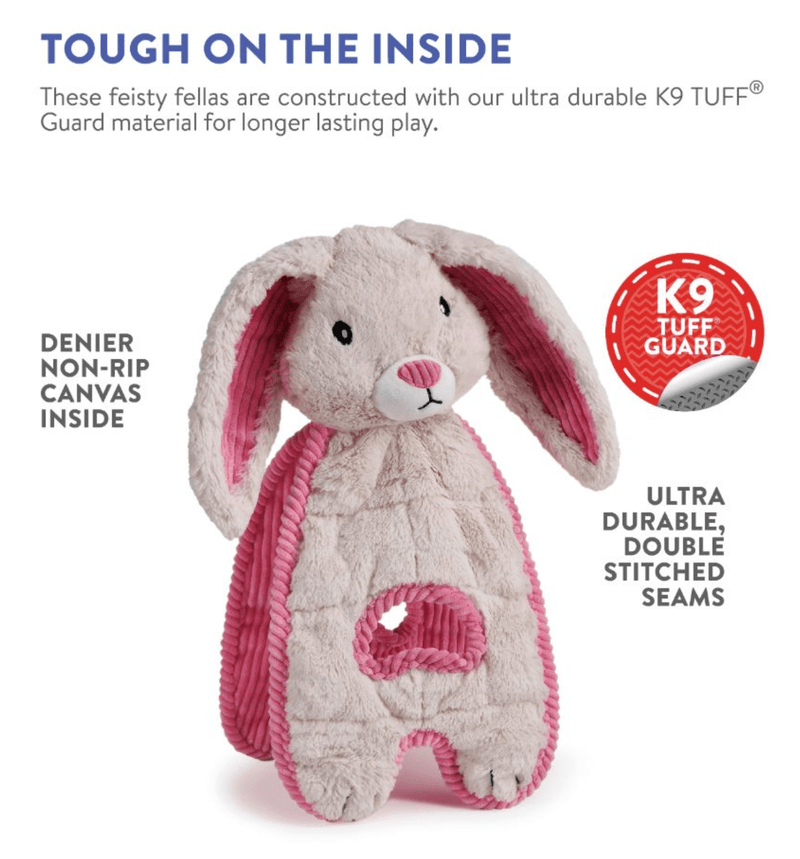 Outward Hound Cuddle Tugs Bunny Squeaky Plush Dog Toy CHEAPER THAN CHEWY!