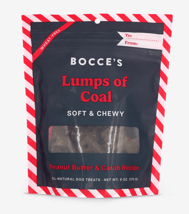 BOGO! Bocce's Bakery Lumps of Coal Soft & Chewy Dog Treats: Peanut Butter & Carob
