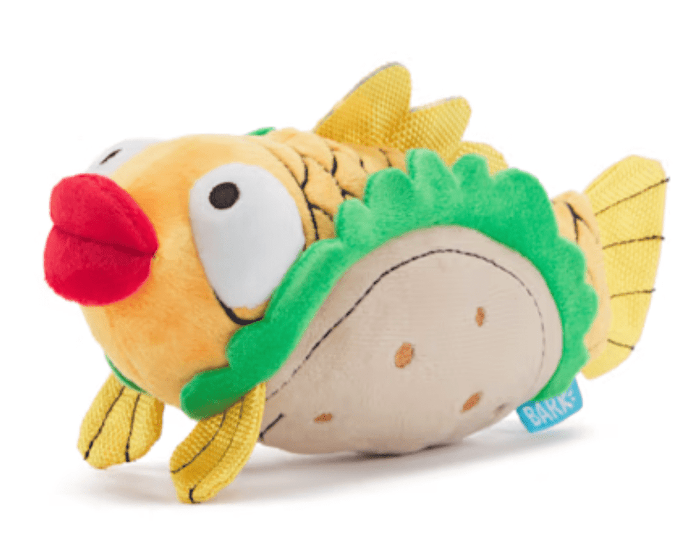 BARK Ernesto the Fish Taco Squeaky Dog Toy