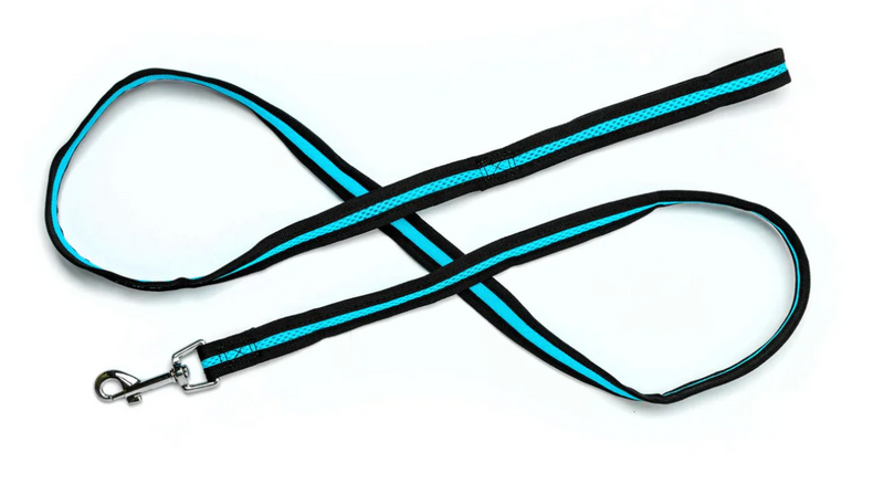 Bark Appeal 5' Mesh Dog Leash: Aqua Blue, Black, Lime Green, Pink