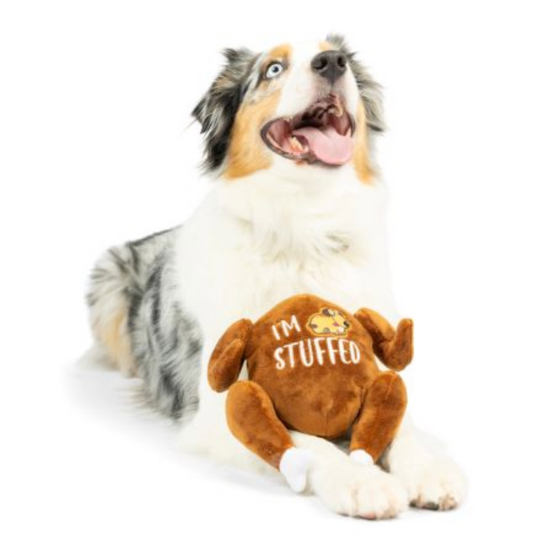 Lulubelles I'm Stuffed Turkey  Squeak & Crinkle Dog Toy: 2 Sizes