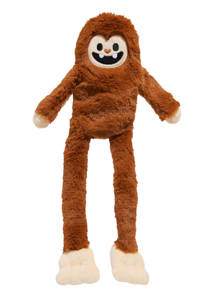 BARK Sasquatch Josh Squeaky Crazy Crinkle Plush Dog Toy