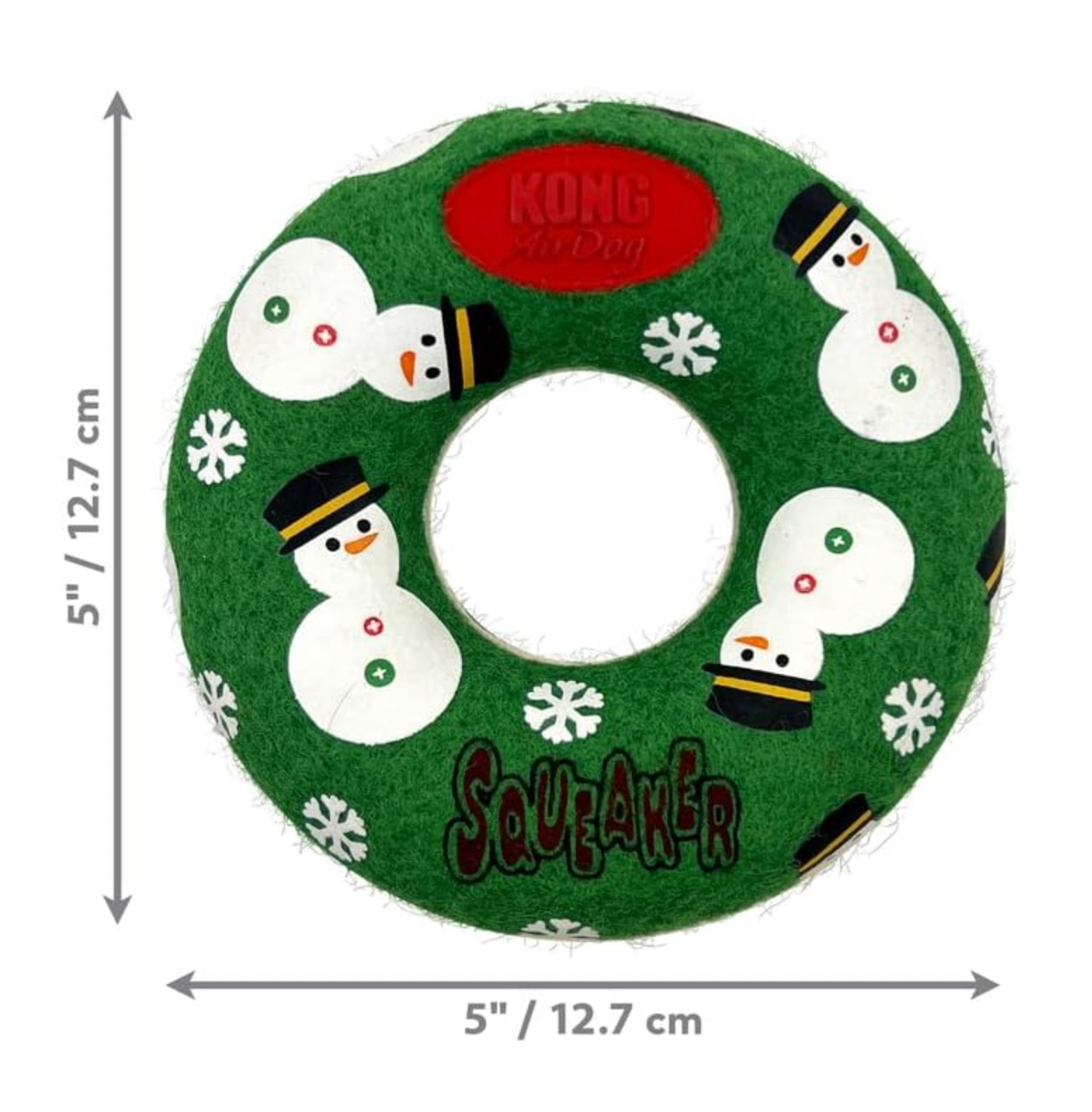 KONG Holiday Snowman AirDog® Squeaker Donut: Medium