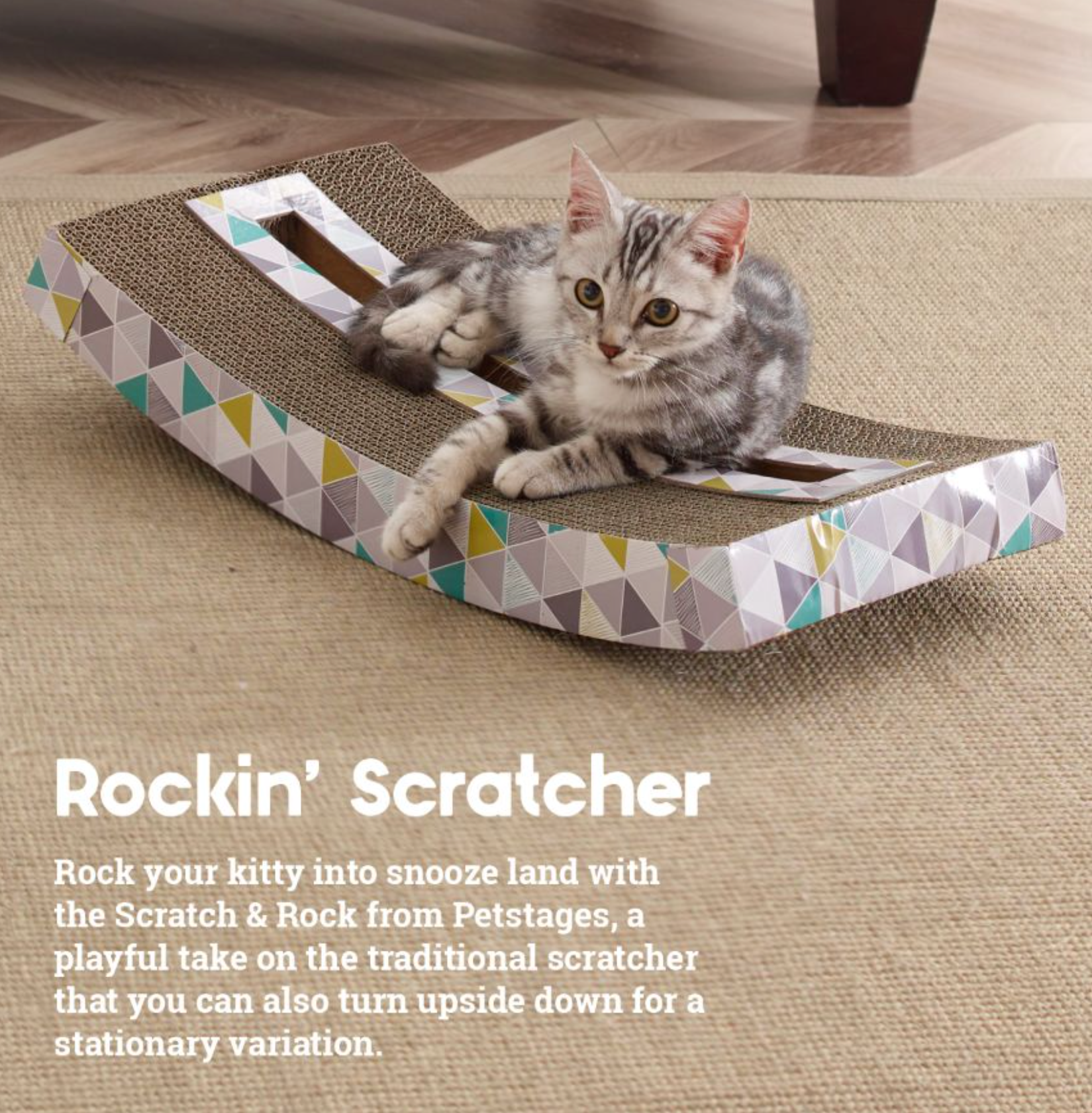 $3 OFF! Petstages Scratch & Rock Set Swaying Scratcher & Arched Lounger