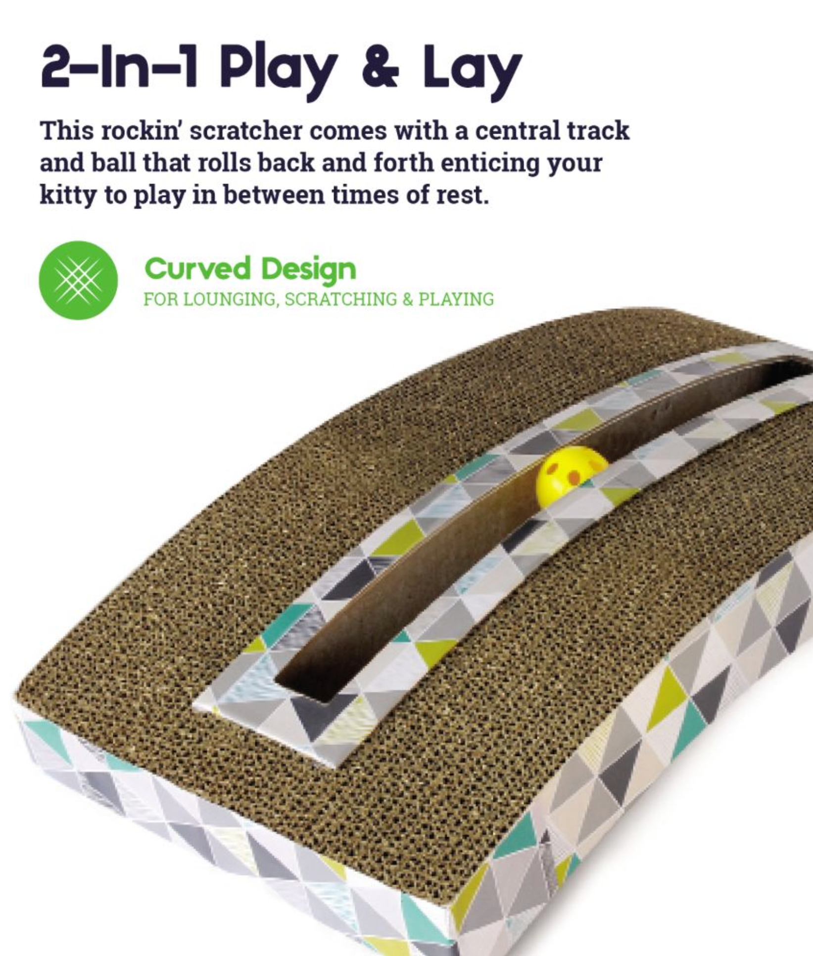 $3 OFF! Petstages Scratch & Rock Set Swaying Scratcher & Arched Lounger