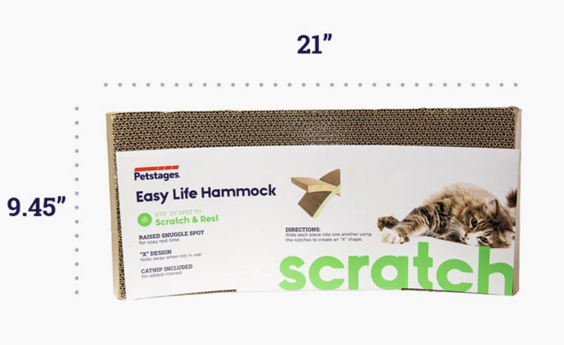 Petstages Easy Life Hammock Scratcher with Catnip