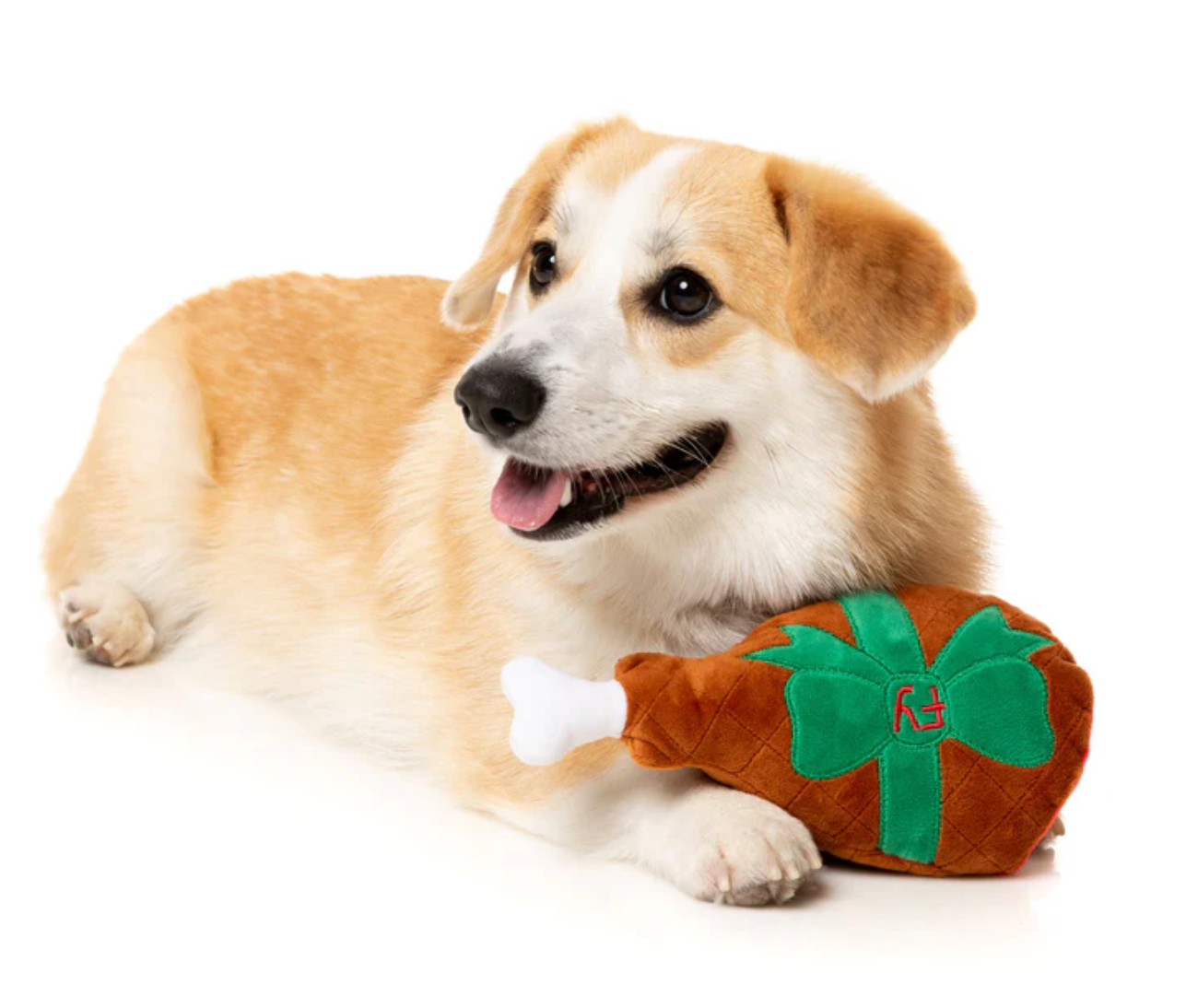 FuzzYard Holiday Ham Plush Dog Toy: 2 Sizes