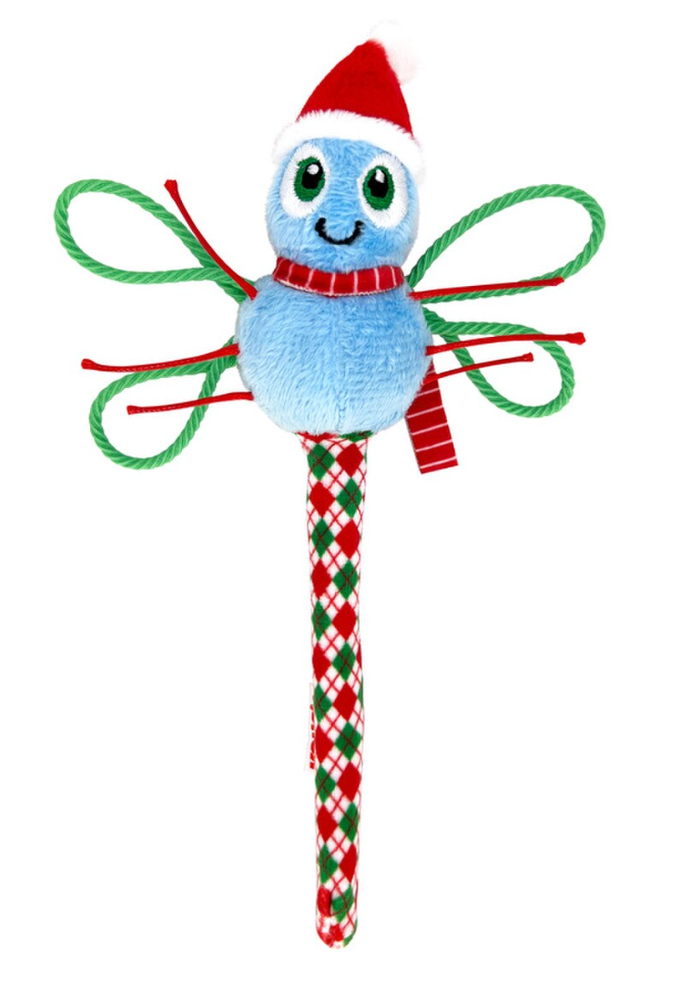 KONG Holiday Flingaroo™ Dragonfly with Crinkle for Batting, Pouncing Fun