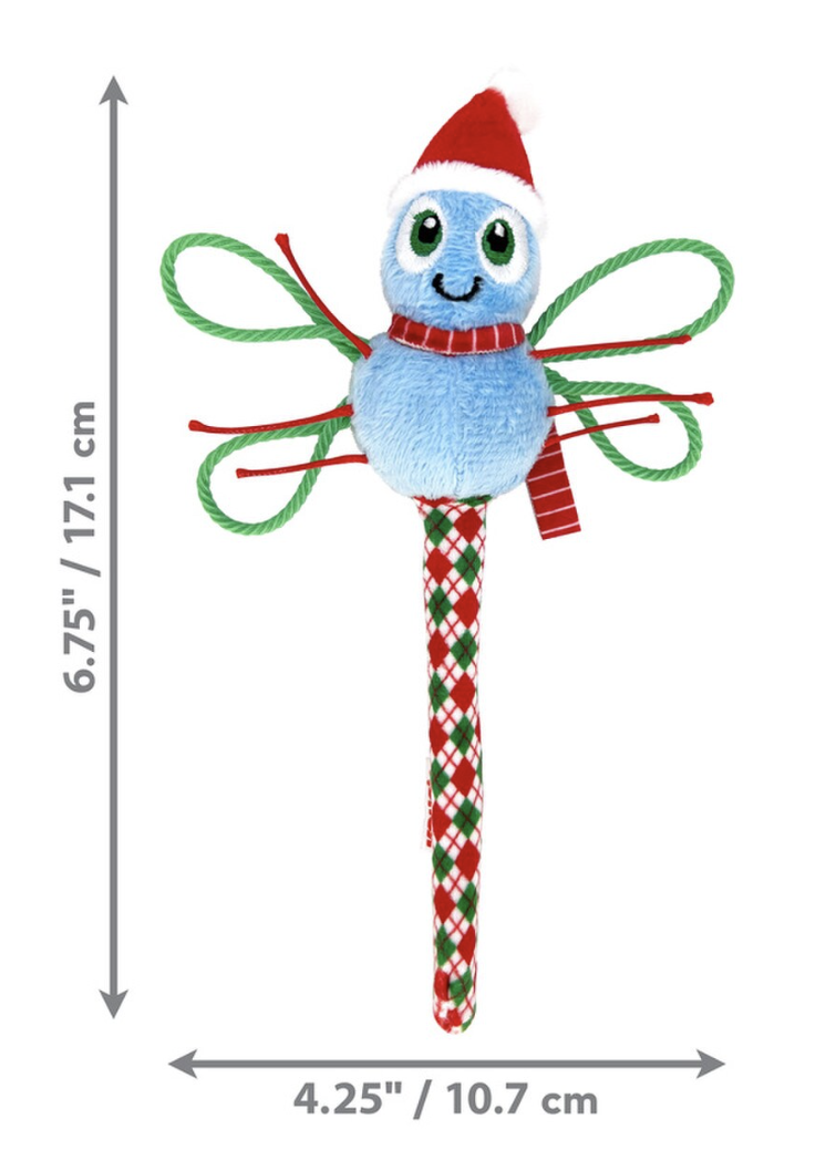 KONG Holiday Flingaroo™ Dragonfly with Crinkle for Batting, Pouncing Fun