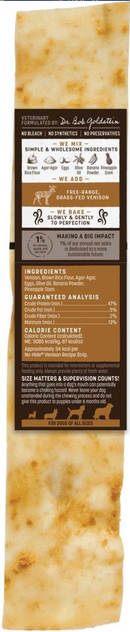 10% OFF! Earth Animal Dog No Hide Strips Single or Multi-Pack: Venison CHEAPER THAN CHEWY