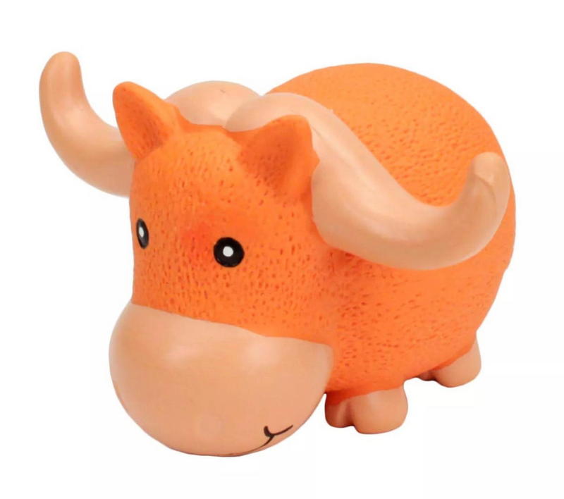 Coastal Pet Rascal Grunting Big Horn Bull Dog Toy