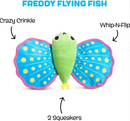 $2 OFF! BARK Freddy the Flying Fish Dog Toy: 2 Squeakers + Crinkle