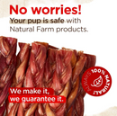 Natural Farm Braided Beef 6" Bully Sticks Dog Treats CHEAPER THAN CHEWY